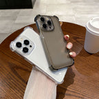 Suitable for Iphone17 Transparent Mobile Phone 15Promax Four-Corner Anti-Fall Space Shell Protective Cover Apple 16E Airbag