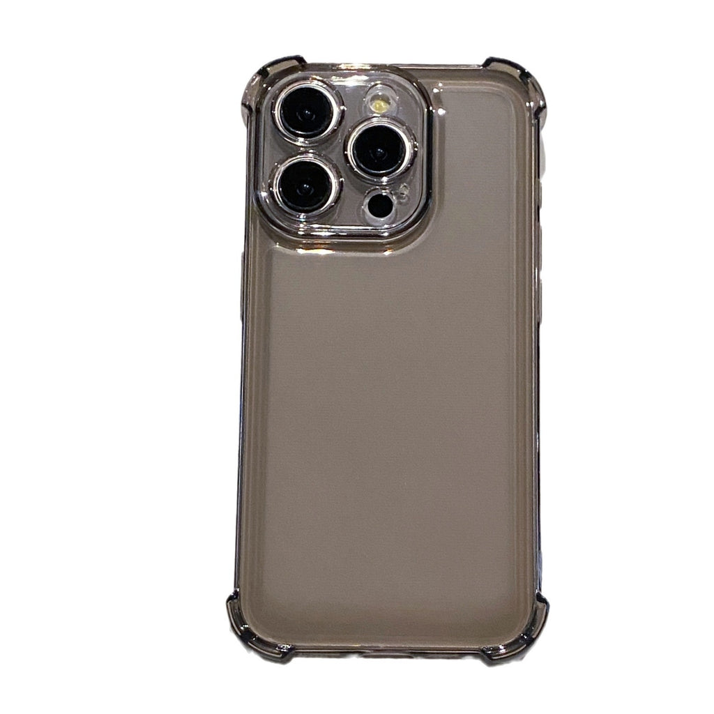 Suitable for Iphone17 Transparent Mobile Phone 15Promax Four-Corner Anti-Fall Space Shell Protective Cover Apple 16E Airbag