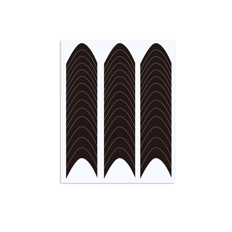 Nail Art French Sticker Paper Internet Celebrant Explosion Crescent Smile Line Auxiliary Sticker Nail Decoration Small Pattern Wavy Line Patch