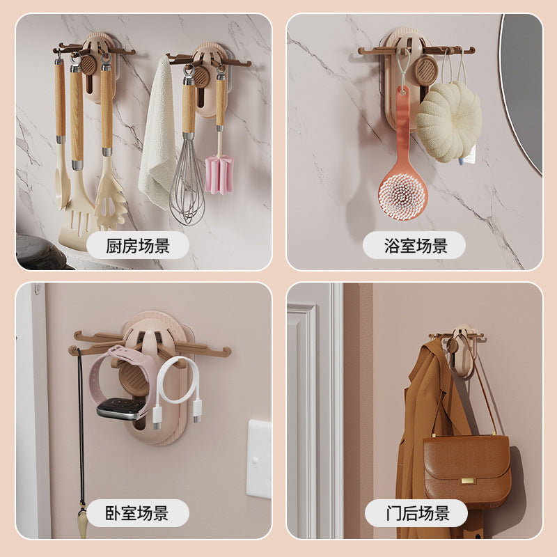 Cross-Border Punch-Free Five-Claw Telescopic Hook for Hanging Hats and Bags Storage Artifact Household Multi-Functional Wall-Mounted Storage Rack