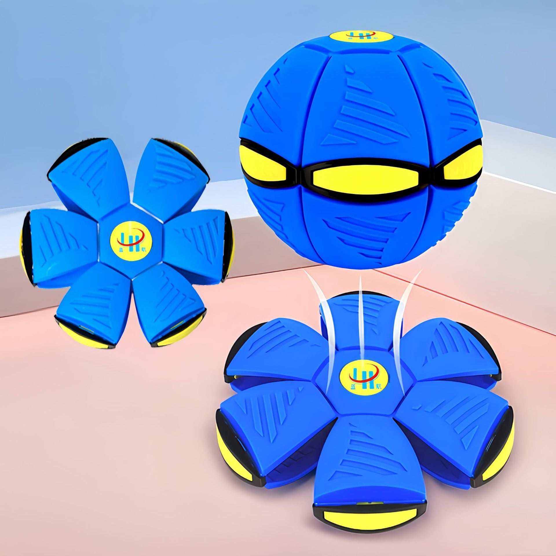 Factory wholesale magic flying saucer ball thickened children's toys elastic luminous stepping ball outdoor pat foot stepping ball