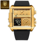 Swiss brand new electronic watch double display fashion waterproof quartz watch live foreign trade explosions a generation of hair