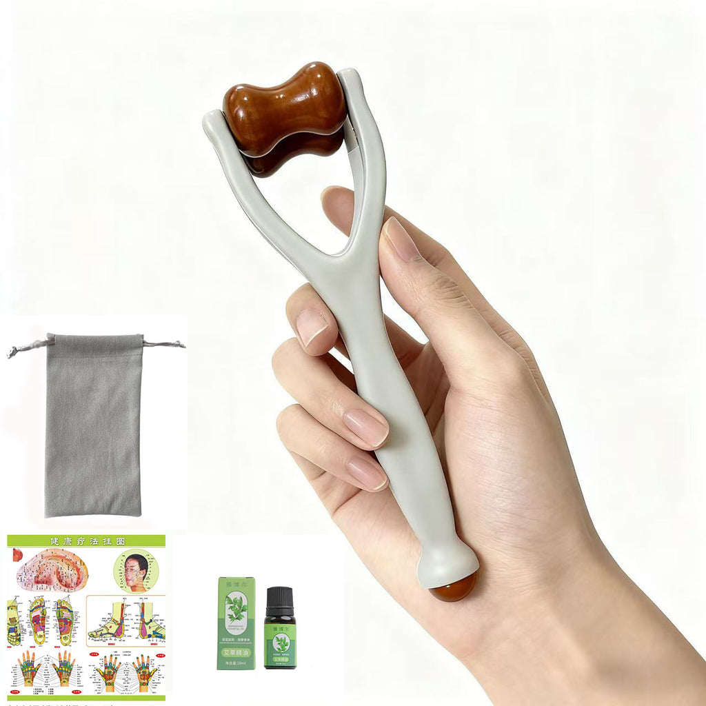 Finger Massager, Stone Roller Massage Clip, Hand Joint Meridian Dredging, Thinning and Lengthening, Finger Scraping Artifact