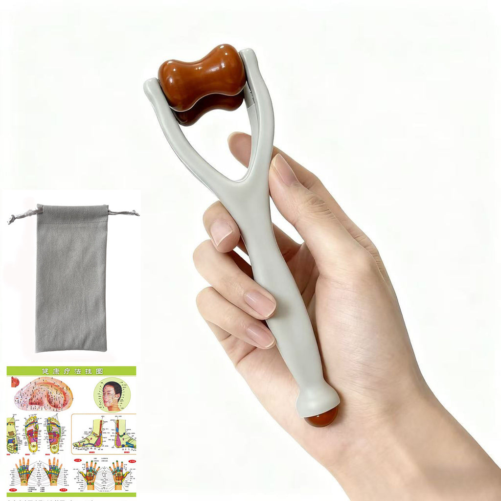 Finger Massager, Stone Roller Massage Clip, Hand Joint Meridian Dredging, Thinning and Lengthening, Finger Scraping Artifact