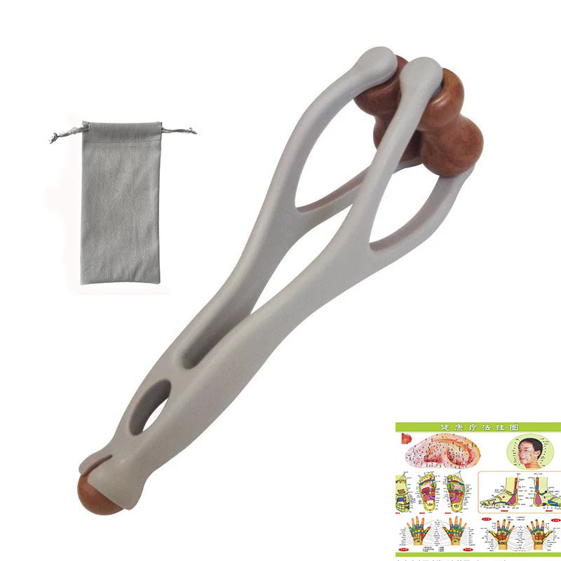 Finger Massager, Stone Roller Massage Clip, Hand Joint Meridian Dredging, Thinning and Lengthening, Finger Scraping Artifact