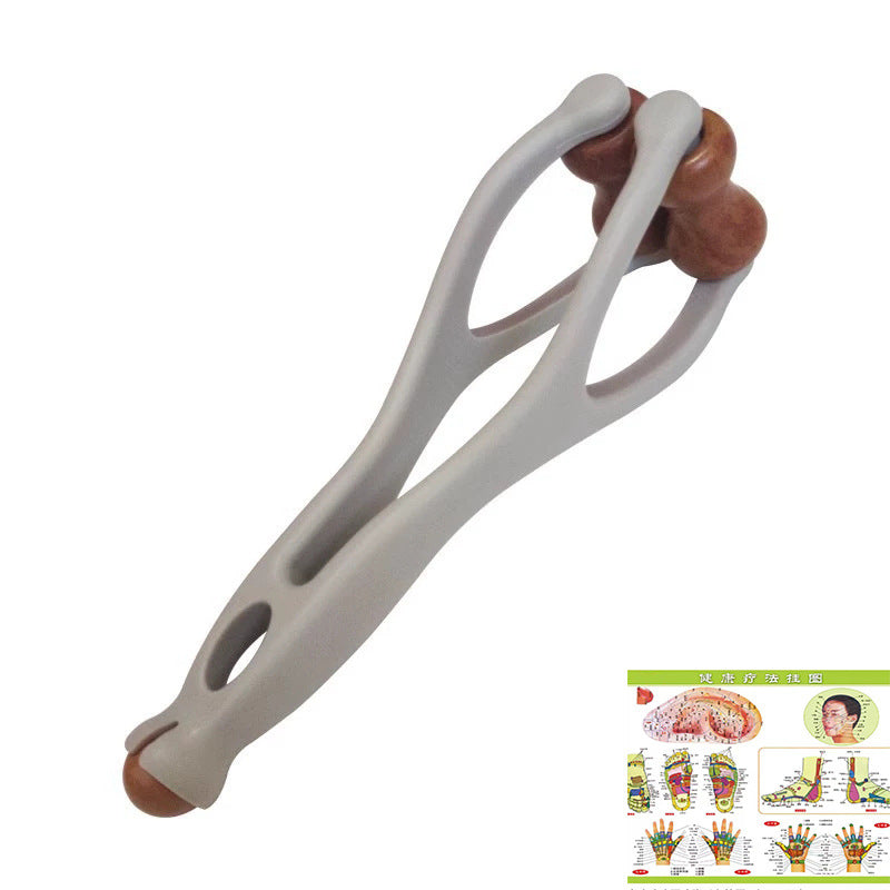 Finger Massager, Stone Roller Massage Clip, Hand Joint Meridian Dredging, Thinning and Lengthening, Finger Scraping Artifact