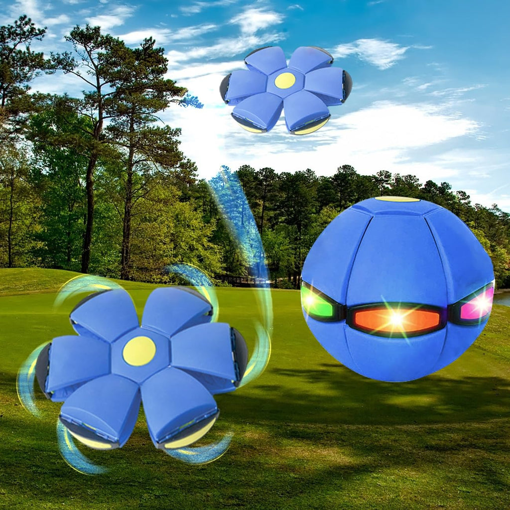 UFO Magic Football Make it Flat Throw disc with Light Flying Toy with Ball for Kids and Pets