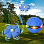 UFO Magic Football Make it Flat Throw disc with Light Flying Toy with Ball for Kids and Pets