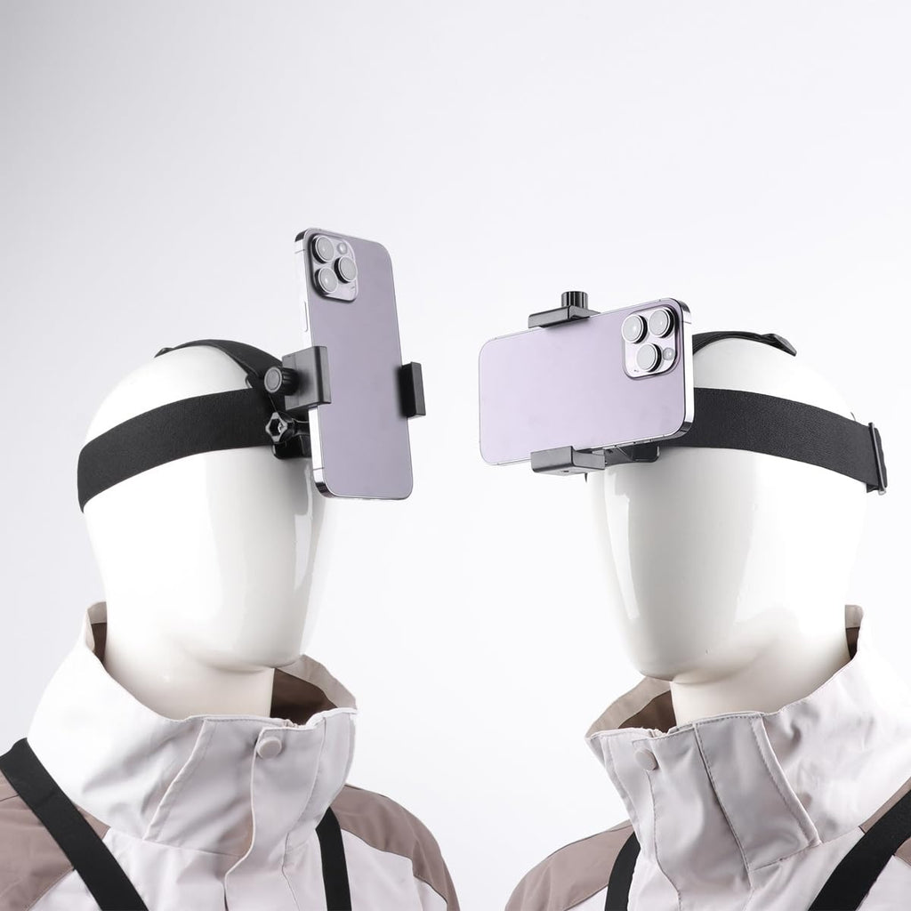 Smartphone Head Strap Mount - Headband with Phone Clip