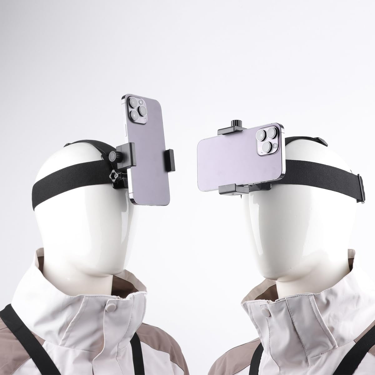 Smartphone Head Strap Mount - Headband with Phone Clip