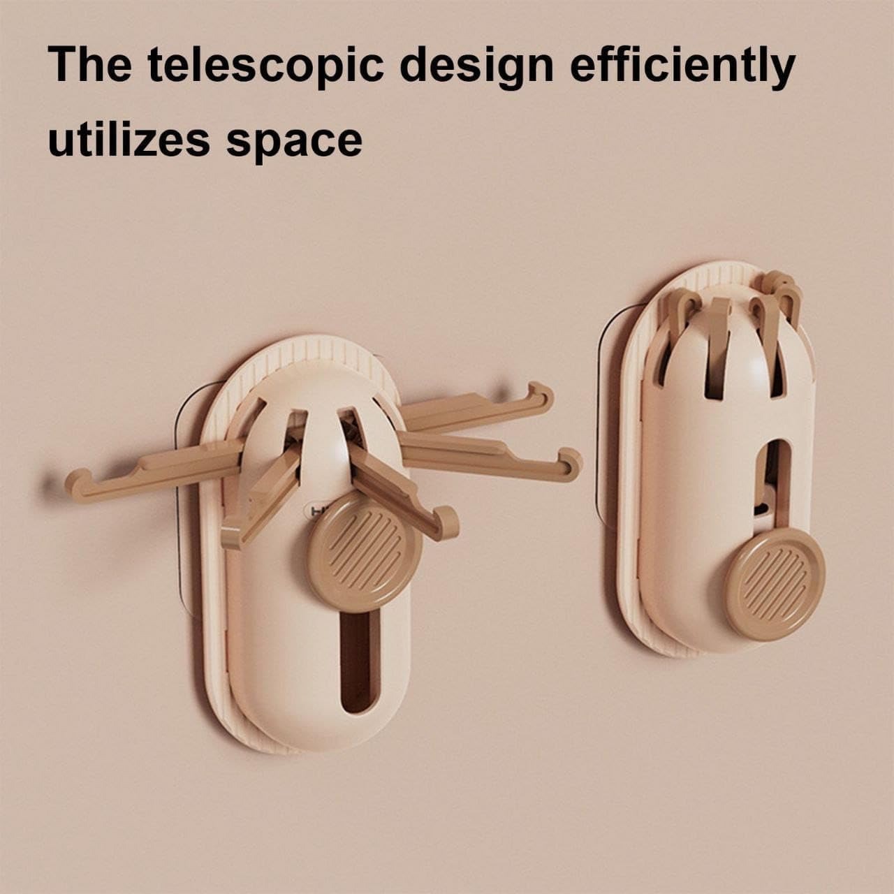Rotating 5-Claw Storage Hook - Telescopic Wall Hanger
