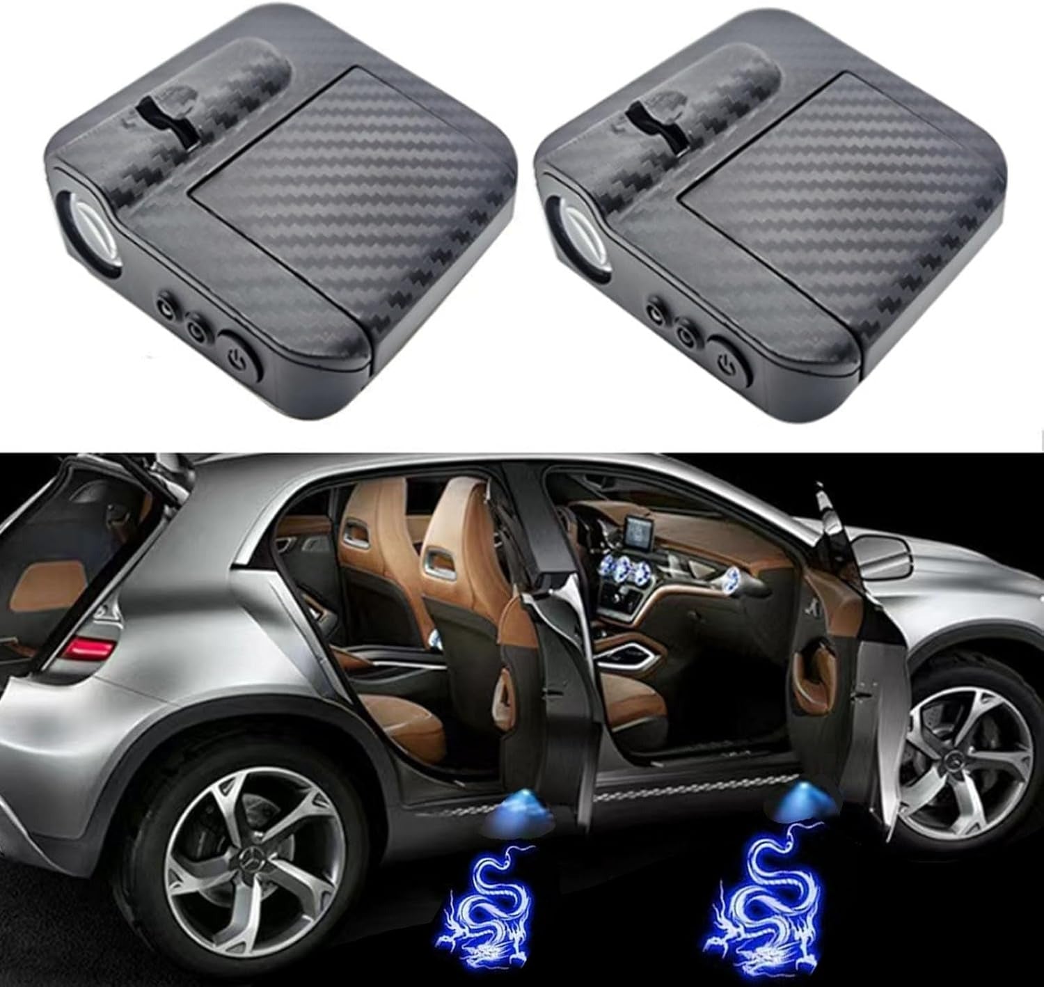 HD Car Door Projector Light LED Angel Wings Gadget