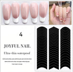 French Tip Nail Stickers - Crescent Smile Line Guides