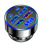 Universal 6-in-1 Car Charger - Multi-Device Fast Hub
