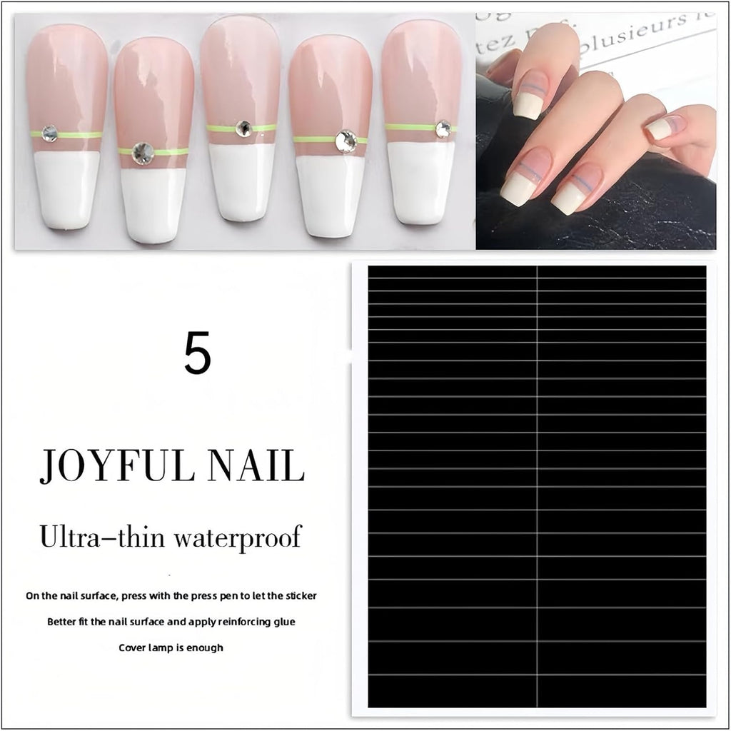 French Tip Nail Stickers - Crescent Smile Line Guides