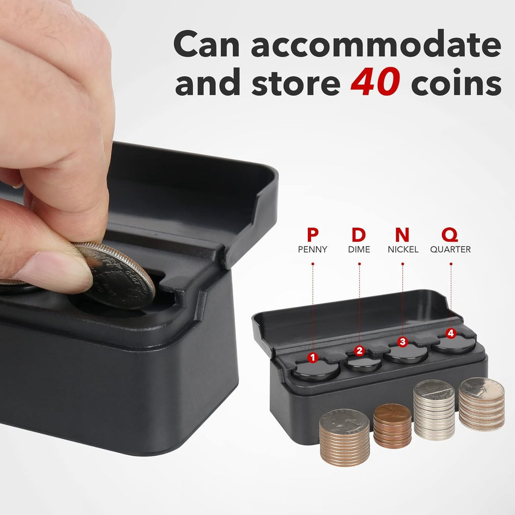 Car Coin Case Storage Organizer Portable Lightweight Box