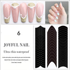 French Tip Nail Stickers - Crescent Smile Line Guides