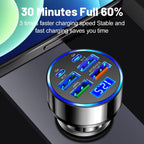 Universal 6-in-1 Car Charger - Multi-Device Fast Hub
