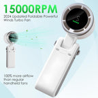 Turbo Handheld Fan with Digital Display 100 Speed Pro