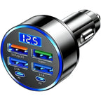 Universal 6-in-1 Car Charger - Multi-Device Fast Hub