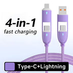 4-in-1 60W Fast Charging Cable - USB-C Multi-Charger