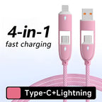 4-in-1 60W Fast Charging Cable - USB-C Multi-Charger