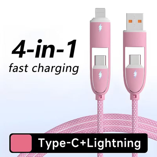 4-in-1 60W Fast Charging Cable - USB-C Multi-Charger