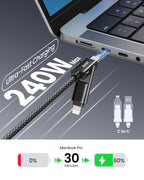 4-in-1 60W Fast Charging Cable - USB-C Multi-Charger