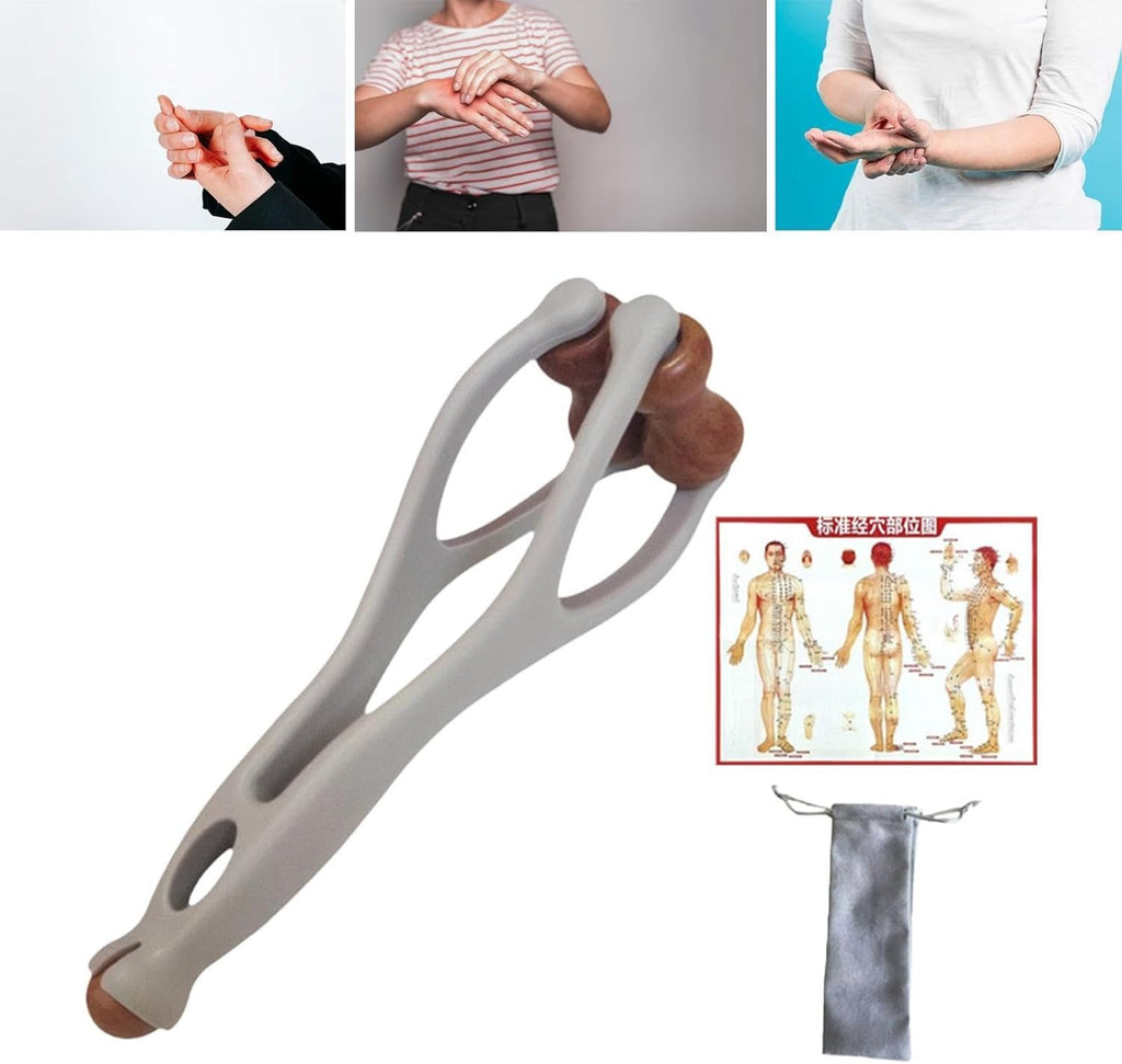 Hand Joint Meridian Massager - Stone Roller Finger Tool