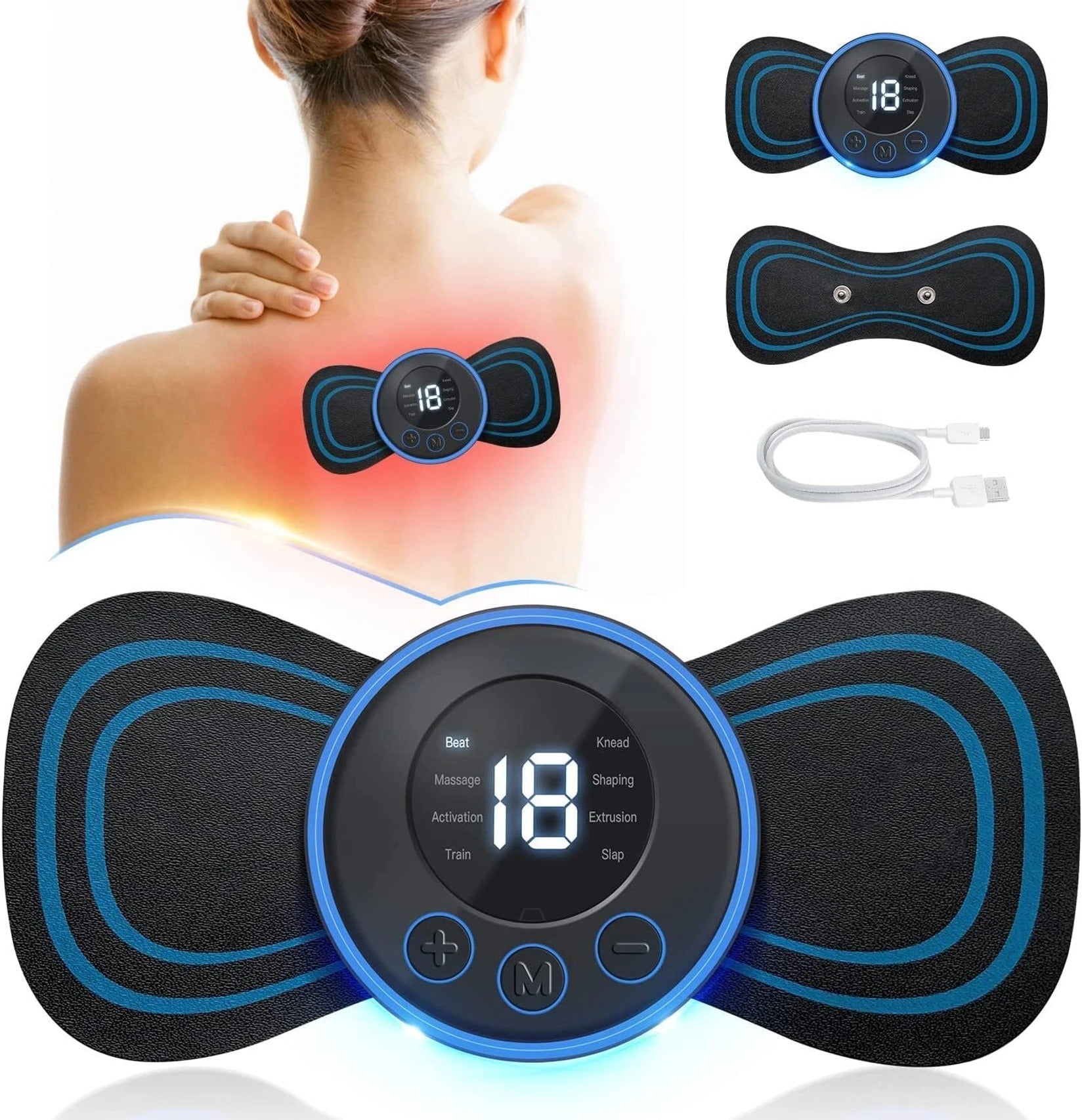 Portable EMS Butterfly Massager - Electric Body Relief