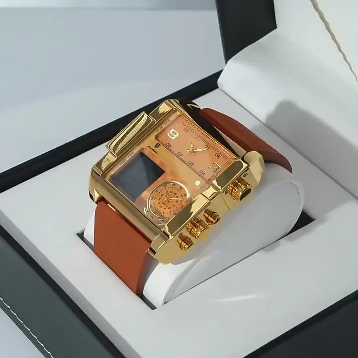 Men’s Fashionable Square Quartz Watch — A Modern Classic