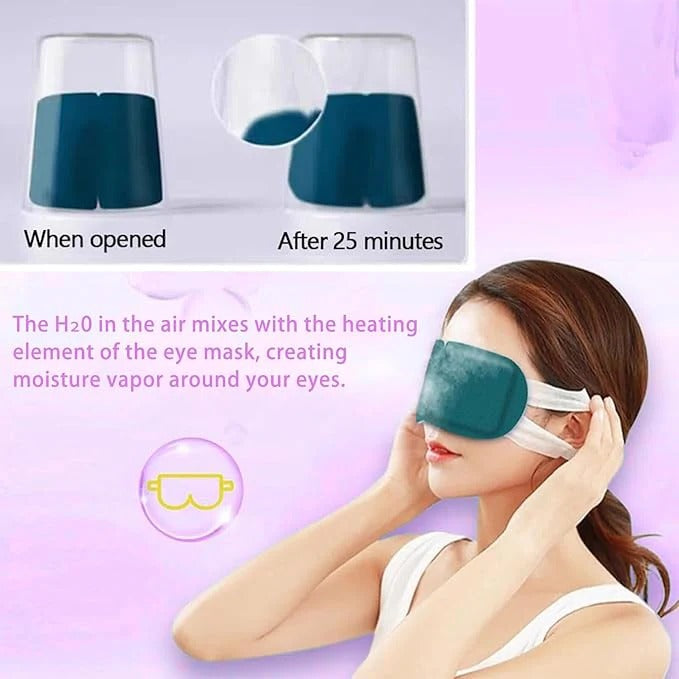 Steam Eye Mask for Dry Eyes Relaxing Warm Sleep Mask