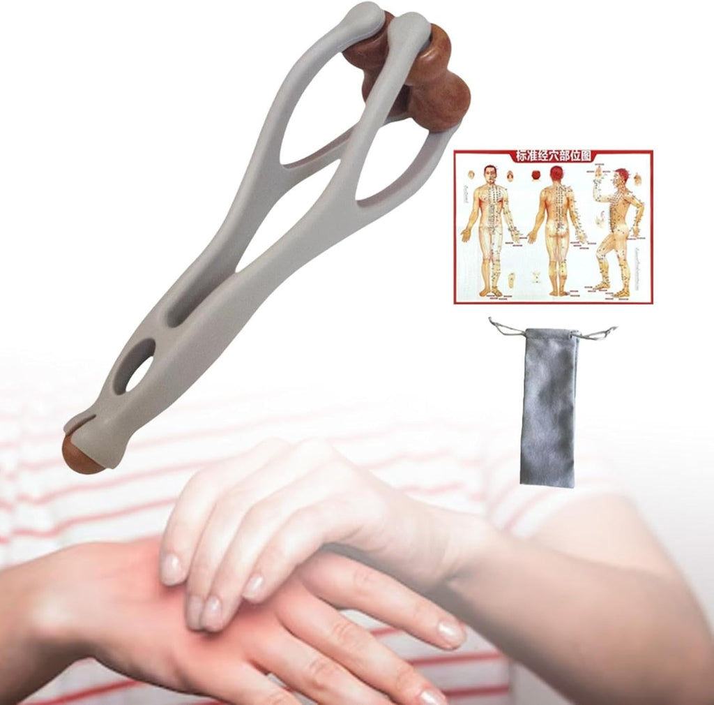 Hand Joint Meridian Massager - Stone Roller Finger Tool