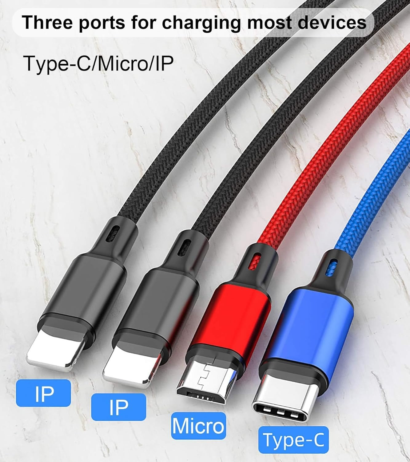 High Speed 4 in 1 Cable - Universal Multi Port Charging Cable