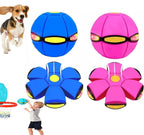UFO Magic Football Make it Flat Throw disc with Light Flying Toy with Ball for Kids and Pets