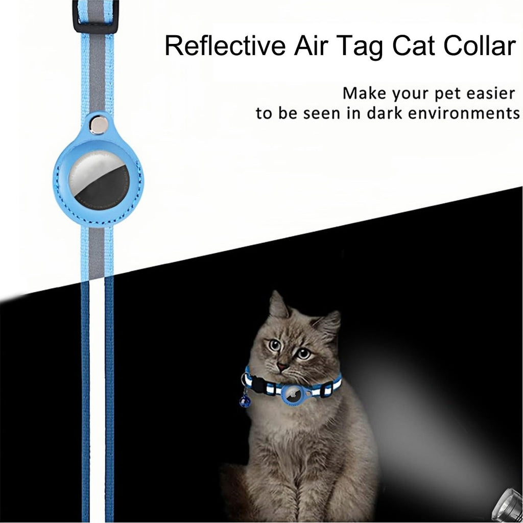 Reflective AirTag Cat Collar — Integrated Safety Design