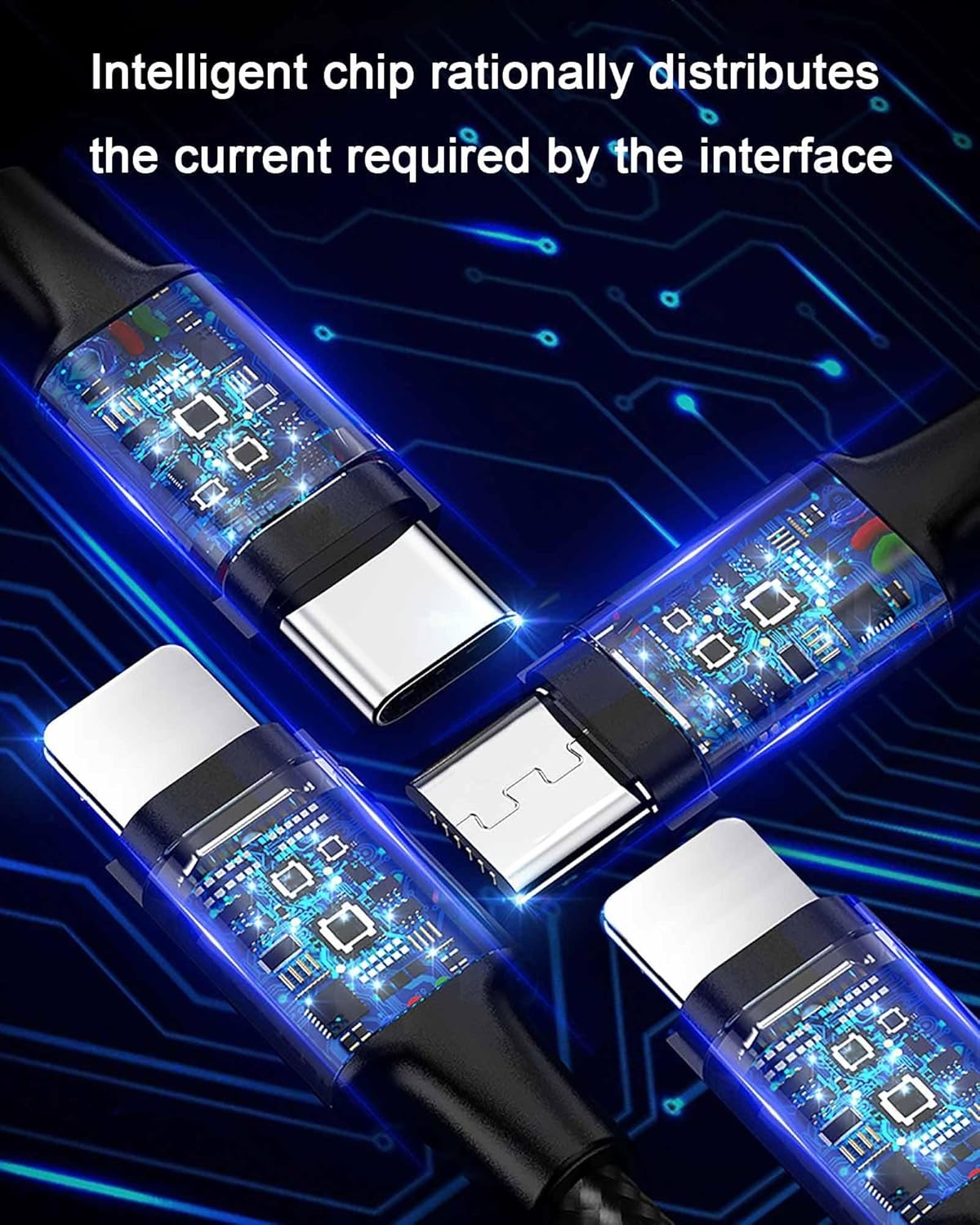 High Speed 4 in 1 Cable - Universal Multi Port Charging Cable