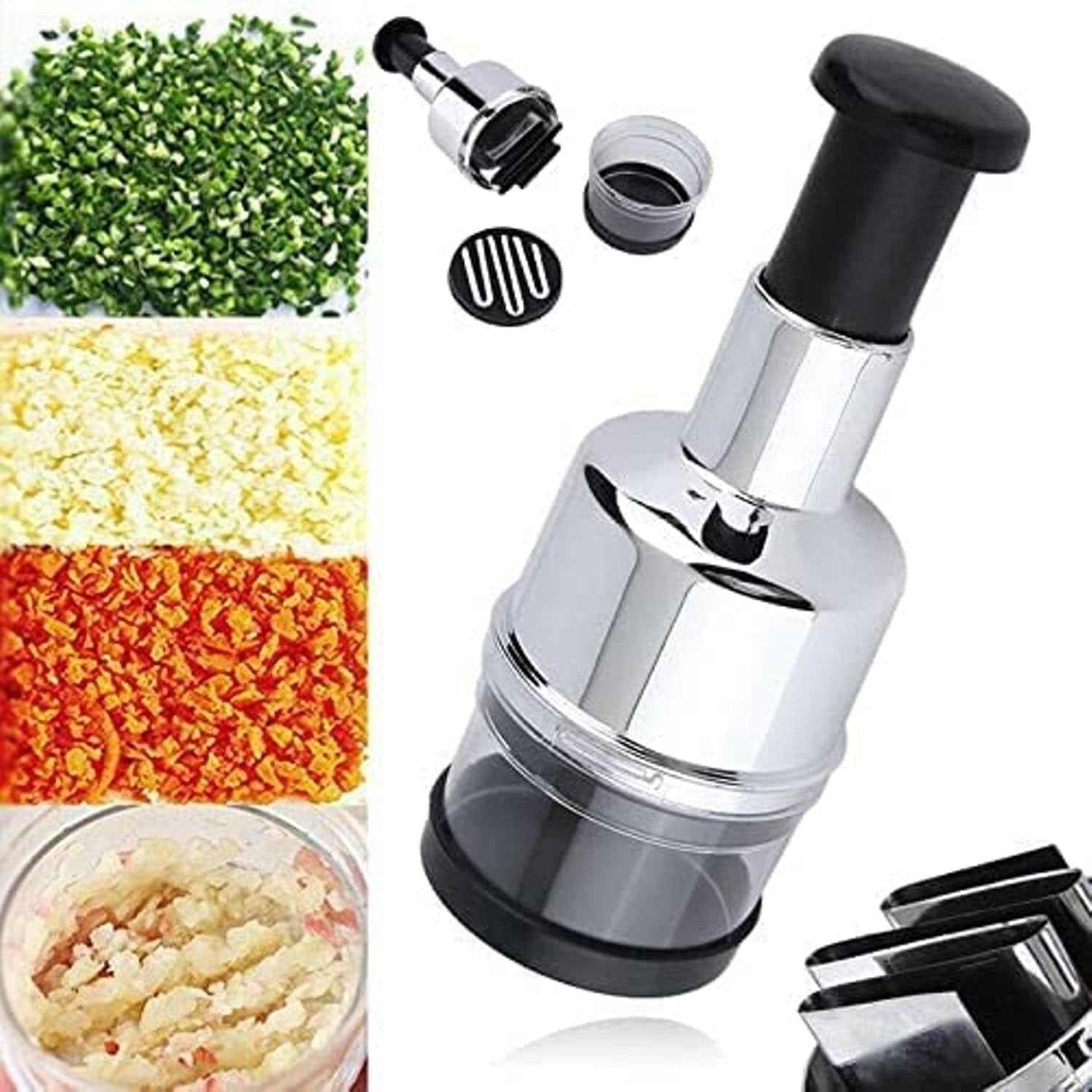 Stainless Steel Garlic Press Manual Masher Kitchen Tool
