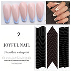 French Tip Nail Stickers - Crescent Smile Line Guides