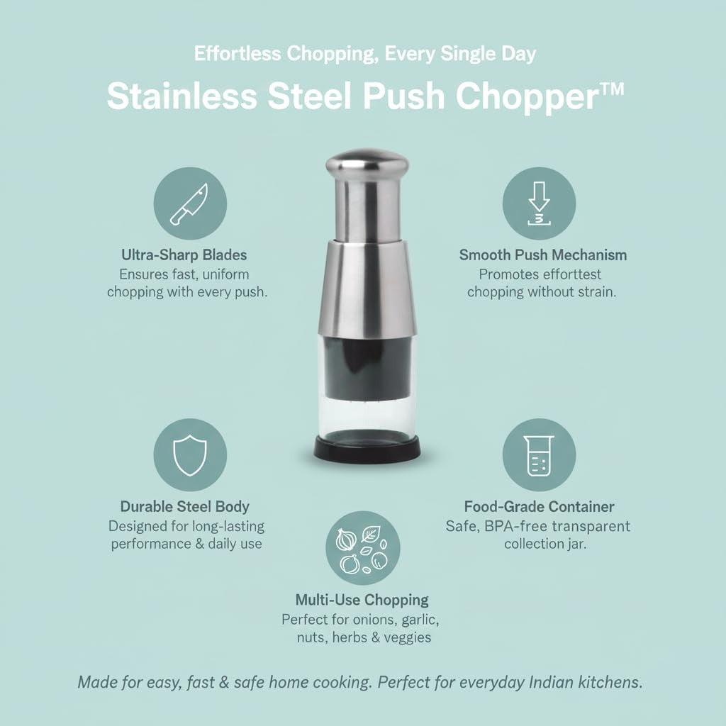 Stainless Steel Garlic Press Manual Masher Kitchen Tool