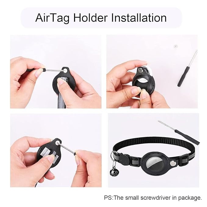 Reflective AirTag Cat Collar — Integrated Safety Design